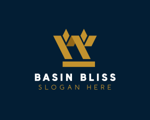 Golden Geometric Barley logo design