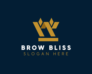 Golden Geometric Barley logo design