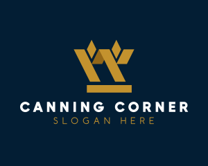 Golden Geometric Barley logo design