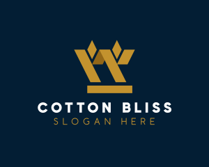 Golden Geometric Barley logo design