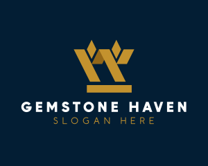 Golden Geometric Barley logo design