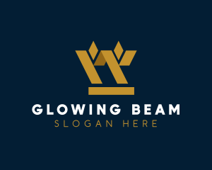 Golden Geometric Barley logo design