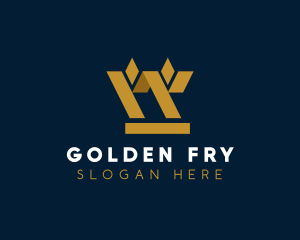 Golden Geometric Barley logo design