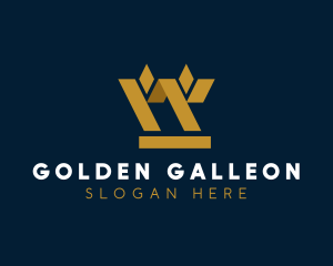 Golden Geometric Barley logo design