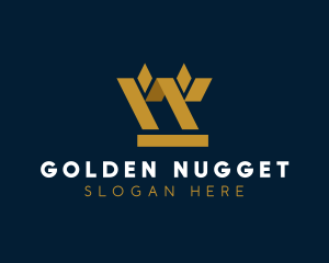 Golden Geometric Barley logo design