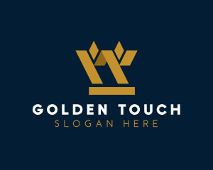 Golden Geometric Barley logo design