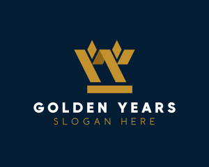 Golden Geometric Barley logo design