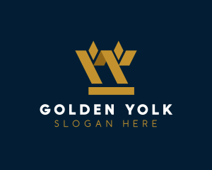 Golden Geometric Barley logo design