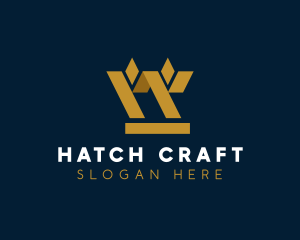 Golden Geometric Barley logo design