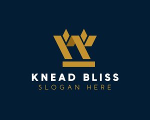 Golden Geometric Barley logo design