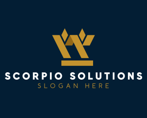 Golden Geometric Barley logo design