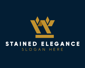 Golden Geometric Barley logo design