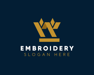 Golden Geometric Barley logo design