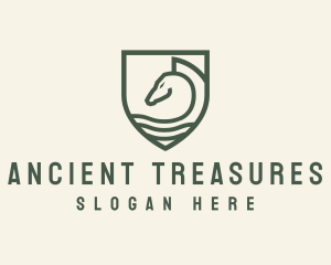 Horse Equestrian Shield logo design