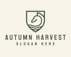 Horse Equestrian Shield logo design