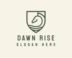 Horse Equestrian Shield logo design