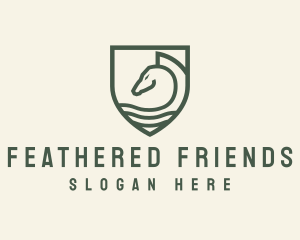 Horse Equestrian Shield logo design