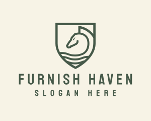 Horse Equestrian Shield logo design