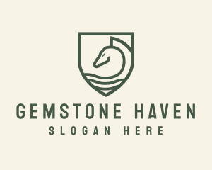 Horse Equestrian Shield logo design