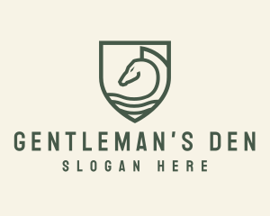 Horse Equestrian Shield logo design