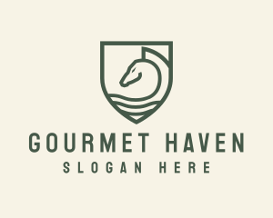 Horse Equestrian Shield logo design