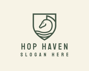 Horse Equestrian Shield logo design