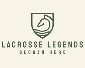 Horse Equestrian Shield logo design