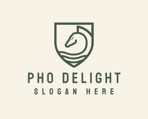 Horse Equestrian Shield logo design