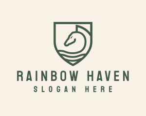 Horse Equestrian Shield logo design