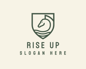 Horse Equestrian Shield logo design