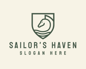 Horse Equestrian Shield logo design