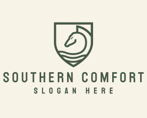 Horse Equestrian Shield logo design