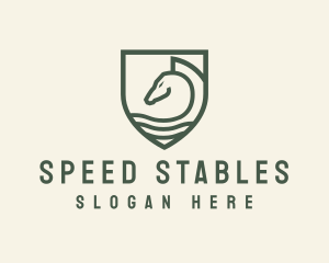 Horse Racing - Horse Equestrian Shield logo design