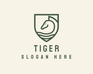 Horse Equestrian Shield logo design