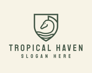 Horse Equestrian Shield logo design