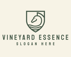 Horse Equestrian Shield logo design