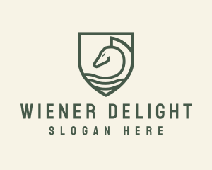 Horse Equestrian Shield logo design