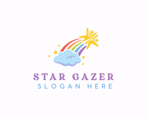 Rainbow Children Star logo design