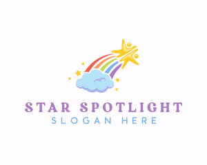 Rainbow Children Star logo design