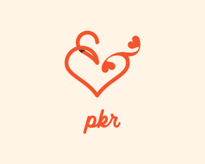 Symbol - Heart Ampersand Lettering logo design