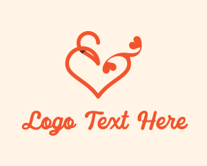 Symbol - Heart Ampersand Lettering logo design