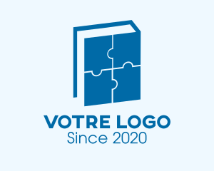 Puzzle - Blue Puzzle Book logo design