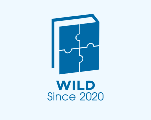 Book - Blue Puzzle Book logo design