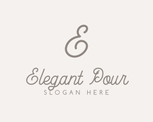 Elegant Feminine Script logo design