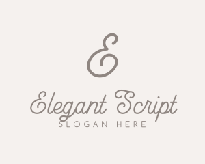 Elegant Feminine Script logo design