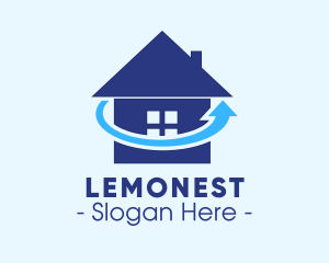Website - Blue Refresh Home Cycle logo design