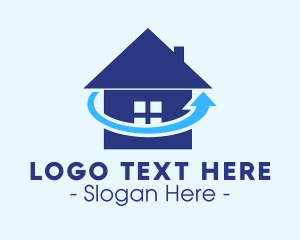 Website - Blue Refresh Home Cycle logo design