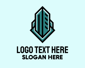 Geometric - Blue Skyscraper Realty logo design