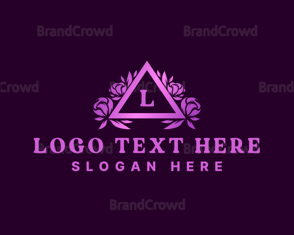 Floral Decoration Triangle Logo