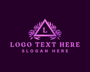 Floral Decoration Triangle Logo